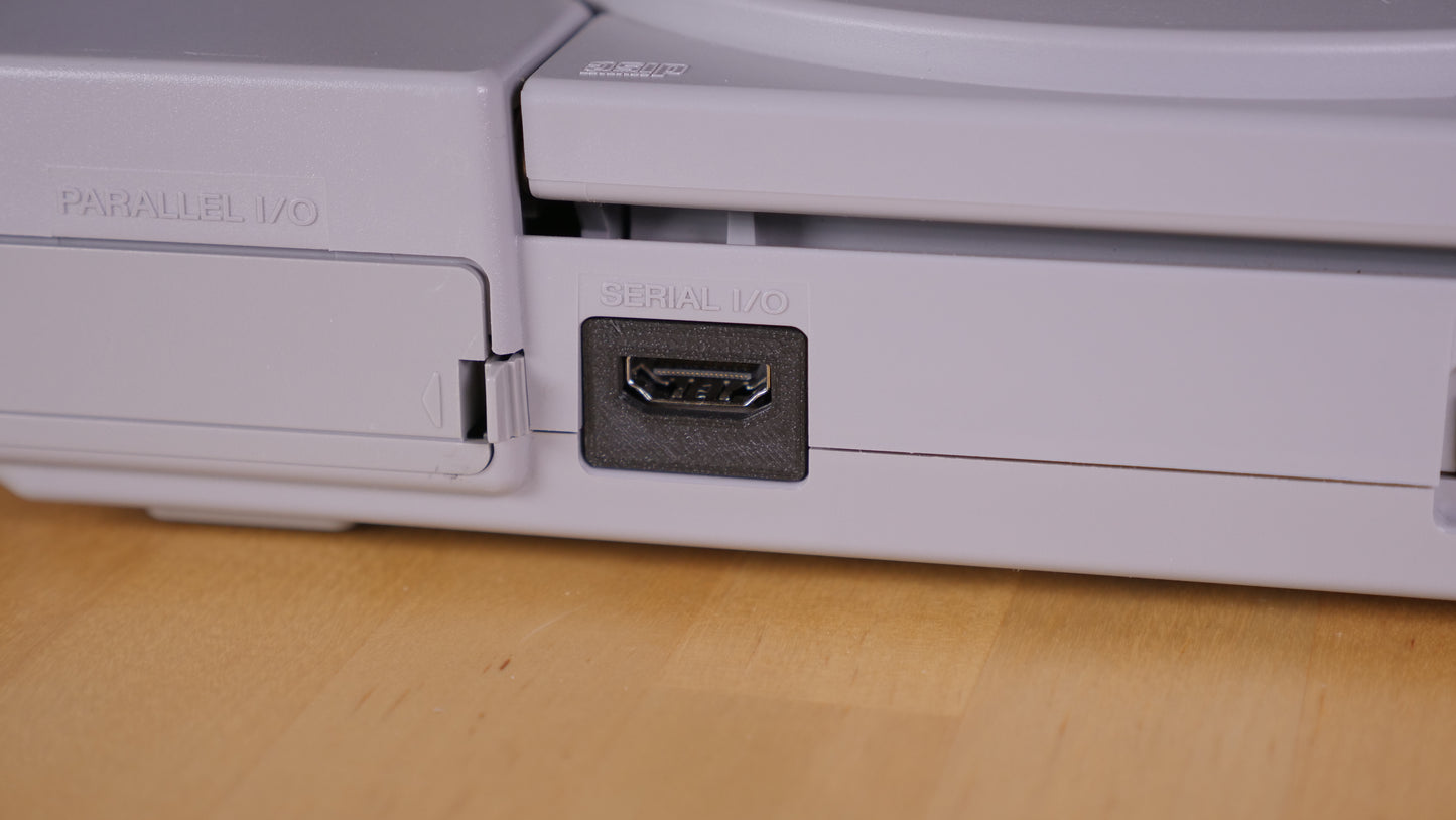 PS1Digital HDMI Cover for Playstation (Light Gray or Black)