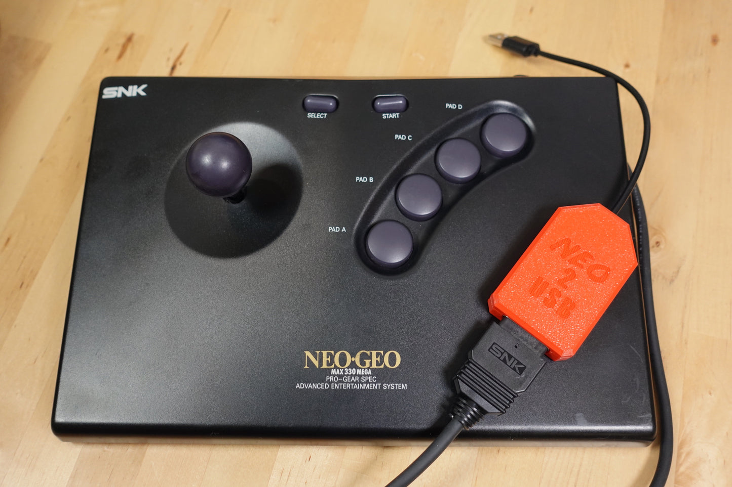 Neo2USB Ultra Low Latency Neo Geo controller adapter for MiSTer FPGA